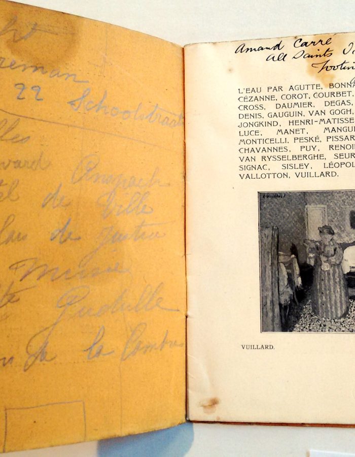 Title page of L'Eau, exhibition catalogue